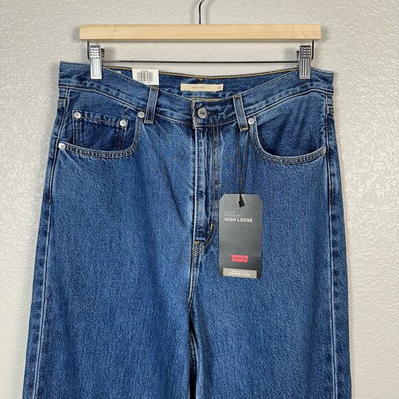 Levi's Premium NWT Womens High Loose Jeans in Lazy Sunday Wash Size 31 - Picture 4 of 14